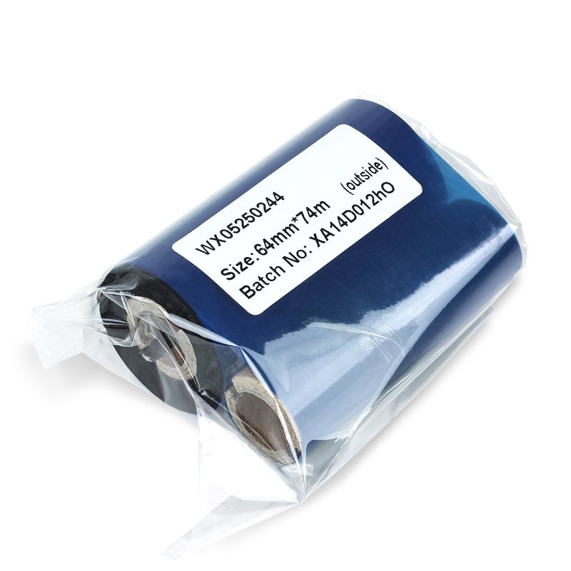OfficeSmartLabels 2PK WX05220244 (2.20" x 244') Premium Resin-Enhanced Wax Black Thermal Transfer Ribbons, Compatible with Zebra Printers - 1/2" Core - Image 3